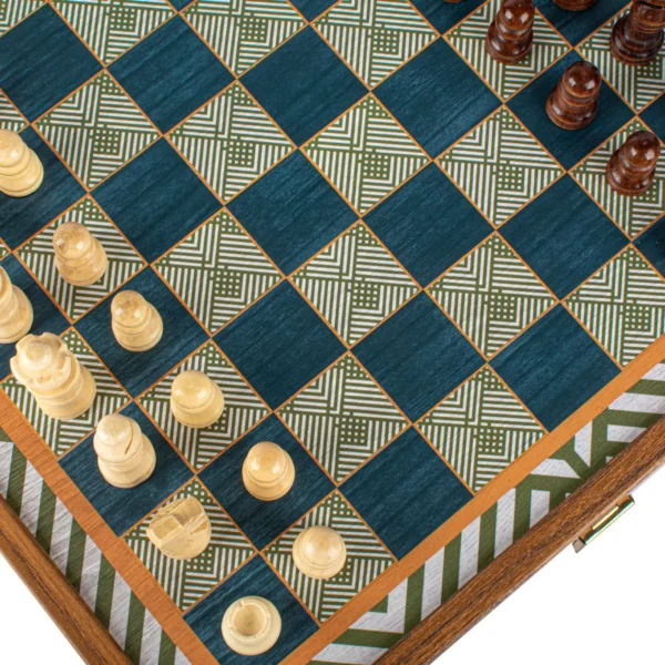 Igra  // "Combo games" // "Green 4 in 1 - Chess, Backgammon, Ludo, Snakes" - Image 6