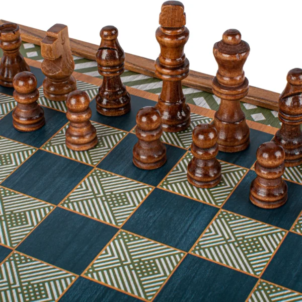 Igra  // "Combo games" // "Green 4 in 1 - Chess, Backgammon, Ludo, Snakes" - Image 5