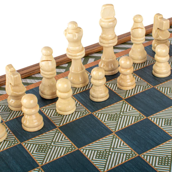 Igra  // "Combo games" // "Green 4 in 1 - Chess, Backgammon, Ludo, Snakes" - Image 4