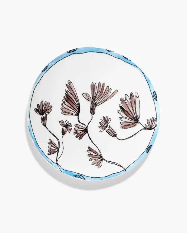 Tanjir // Serving Plate L (set od 2) – „Midnight Flowers“ // „Camelia Aubergine“