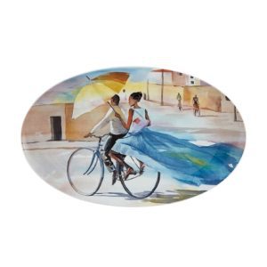 Ovalni tanjir // "Noiva Pedalando"