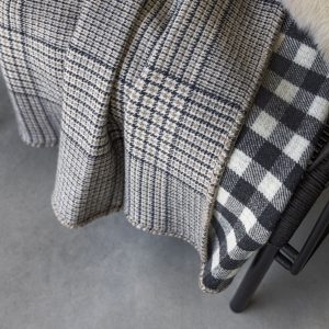 Ćebe // „Babette“ – steel grey/brown/ecrue