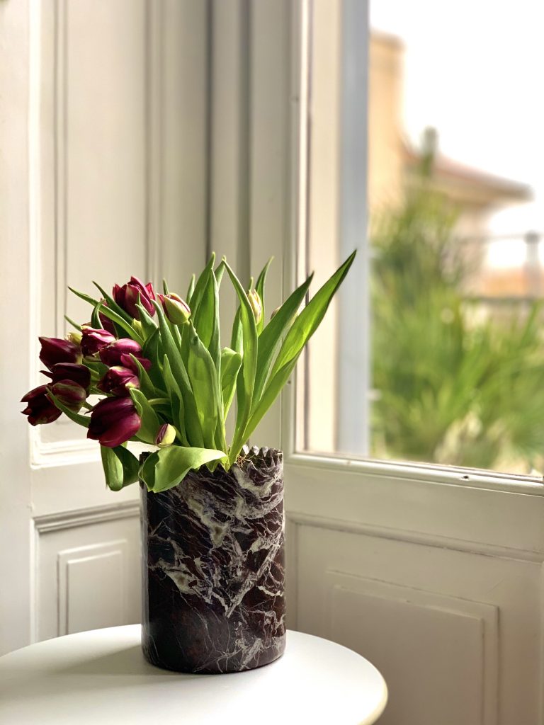 Vaza - "Triangoli" / Red Levanto Marble - Slika 2