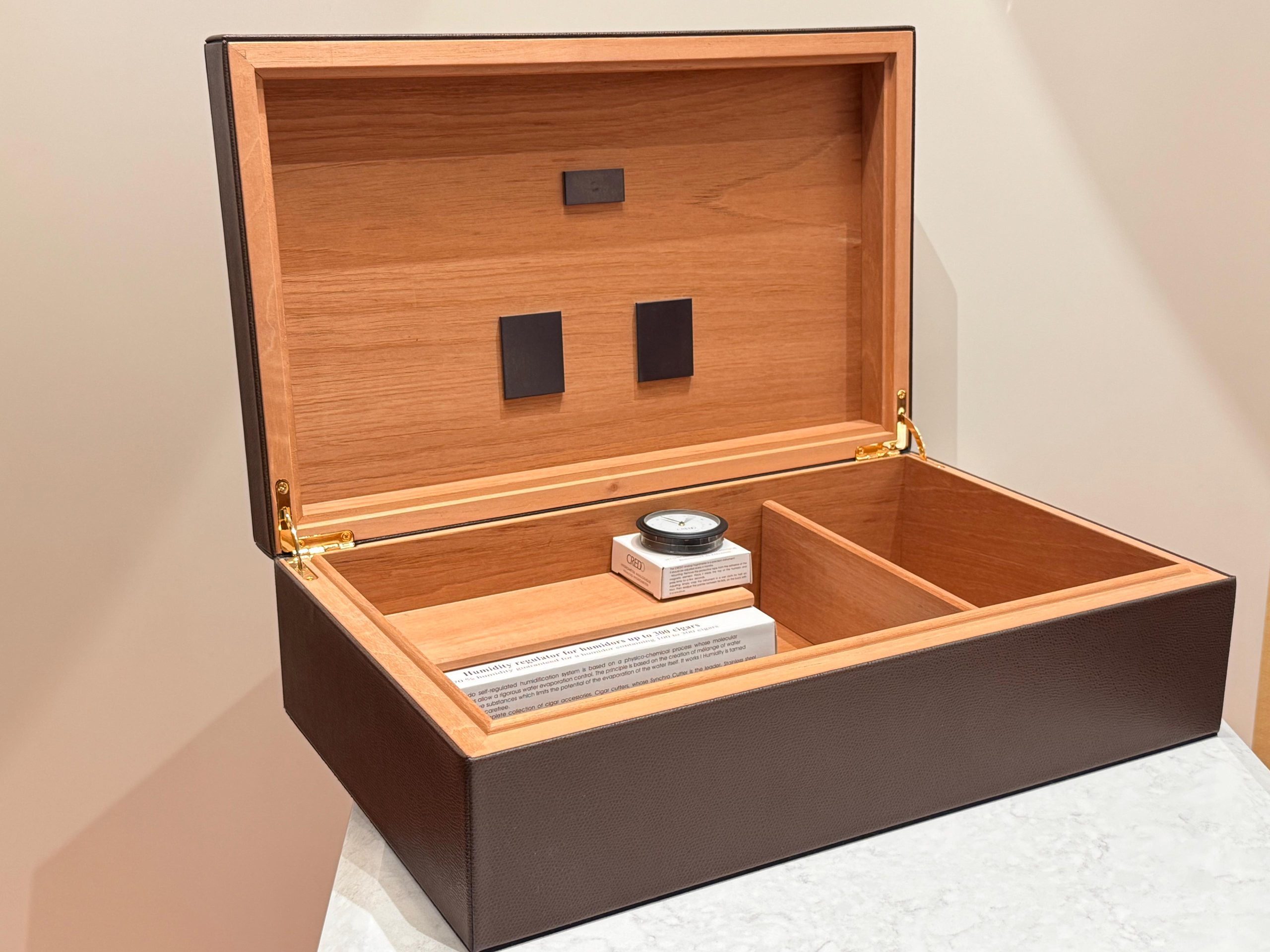 Humidor kožni - 100 cigara // Braon